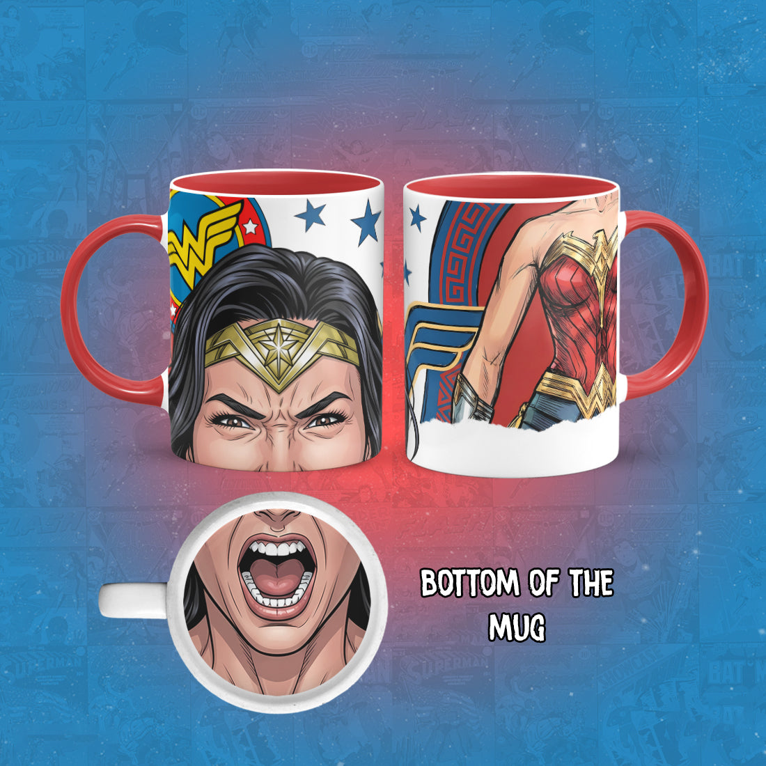 Wonder Woman Mug Bottom Print