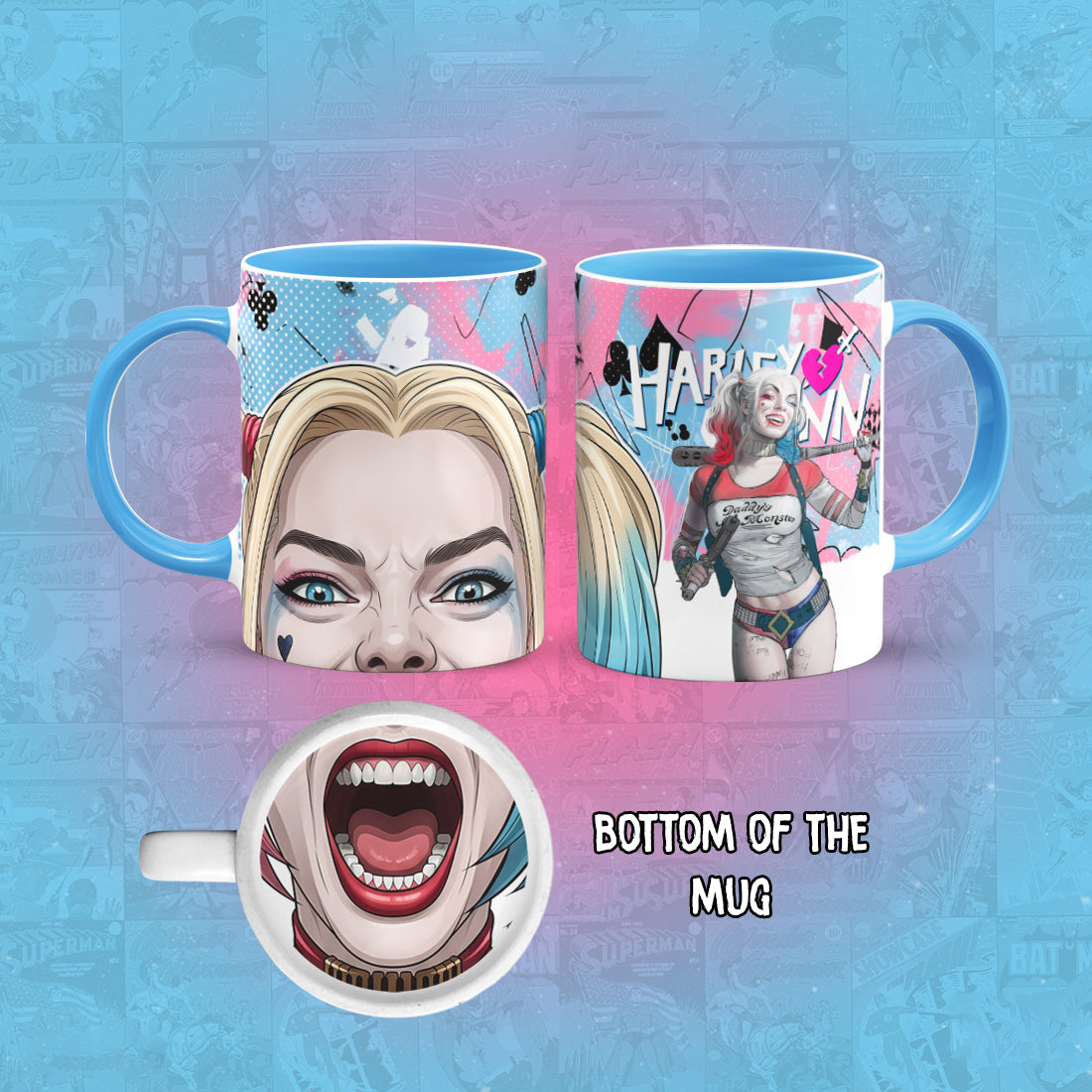 Harley Quinn Mug Bottom Print
