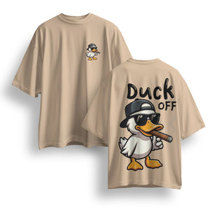 Oversized Cotton T-Shirt – Duck OFF Print | Box-Fit & Oversized Print n Go
