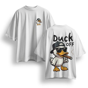 Oversized Cotton T-Shirt – Duck OFF Print | Box-Fit & Oversized Print n Go