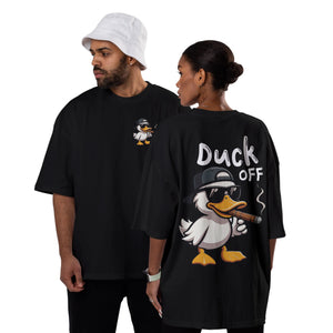 Oversized Cotton T-Shirt – Duck OFF Print | Box-Fit & Oversized Print n Go