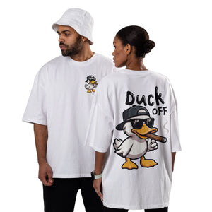 Oversized Cotton T-Shirt – Duck OFF Print | Box-Fit & Oversized Print n Go