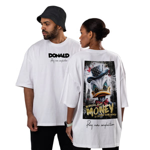 Oversized Cotton T-Shirt – Donald Print | Box Fit & Oversized Print n Go
