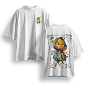Oversized Cotton T-Shirt – Duck Print | Box-Fit & Oversized Print n Go