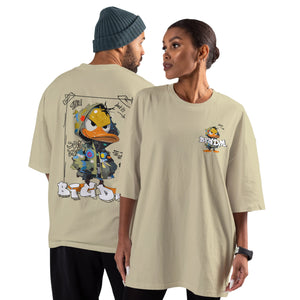 Oversized Cotton T-Shirt – Duck Print | Box-Fit & Oversized Print n Go