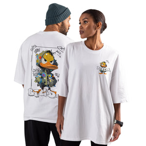 Oversized Cotton T-Shirt – Duck Print | Box-Fit & Oversized Print n Go