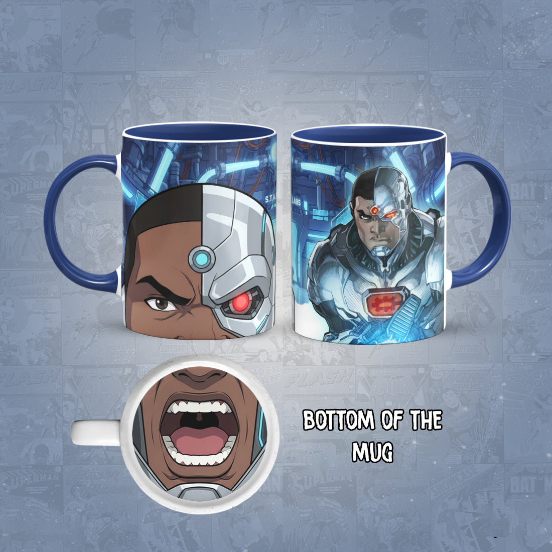 Cyborg Mug Bottom Print