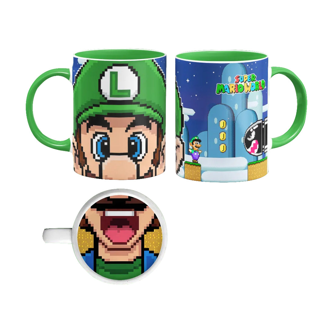 Super Mario Mug Bottom Print