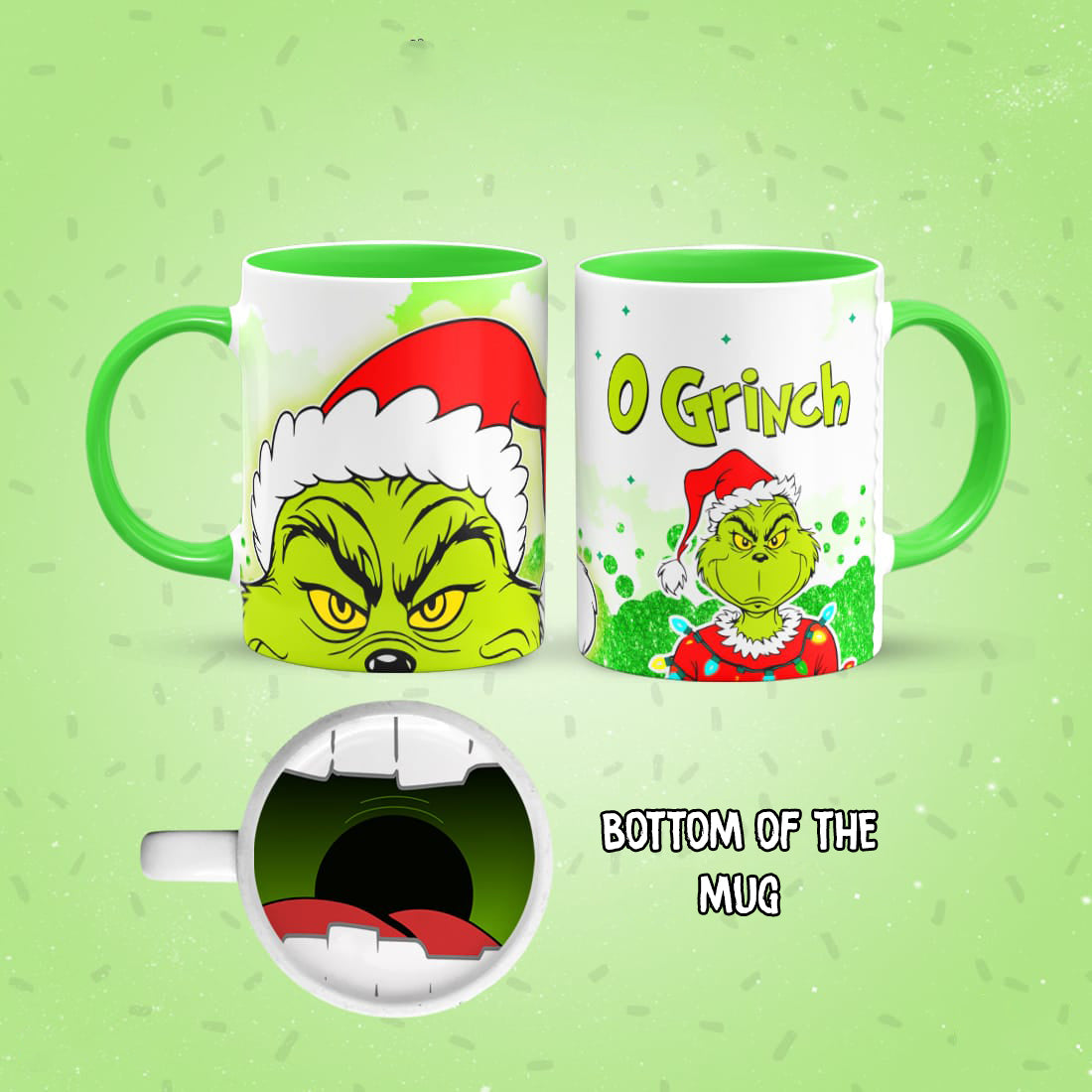 Grinch Mug Bottom Print