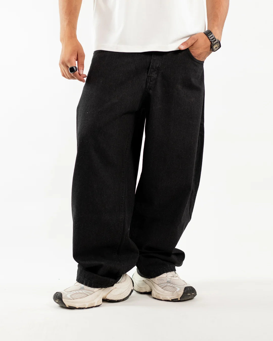 BALLOON DENIM - BLACK