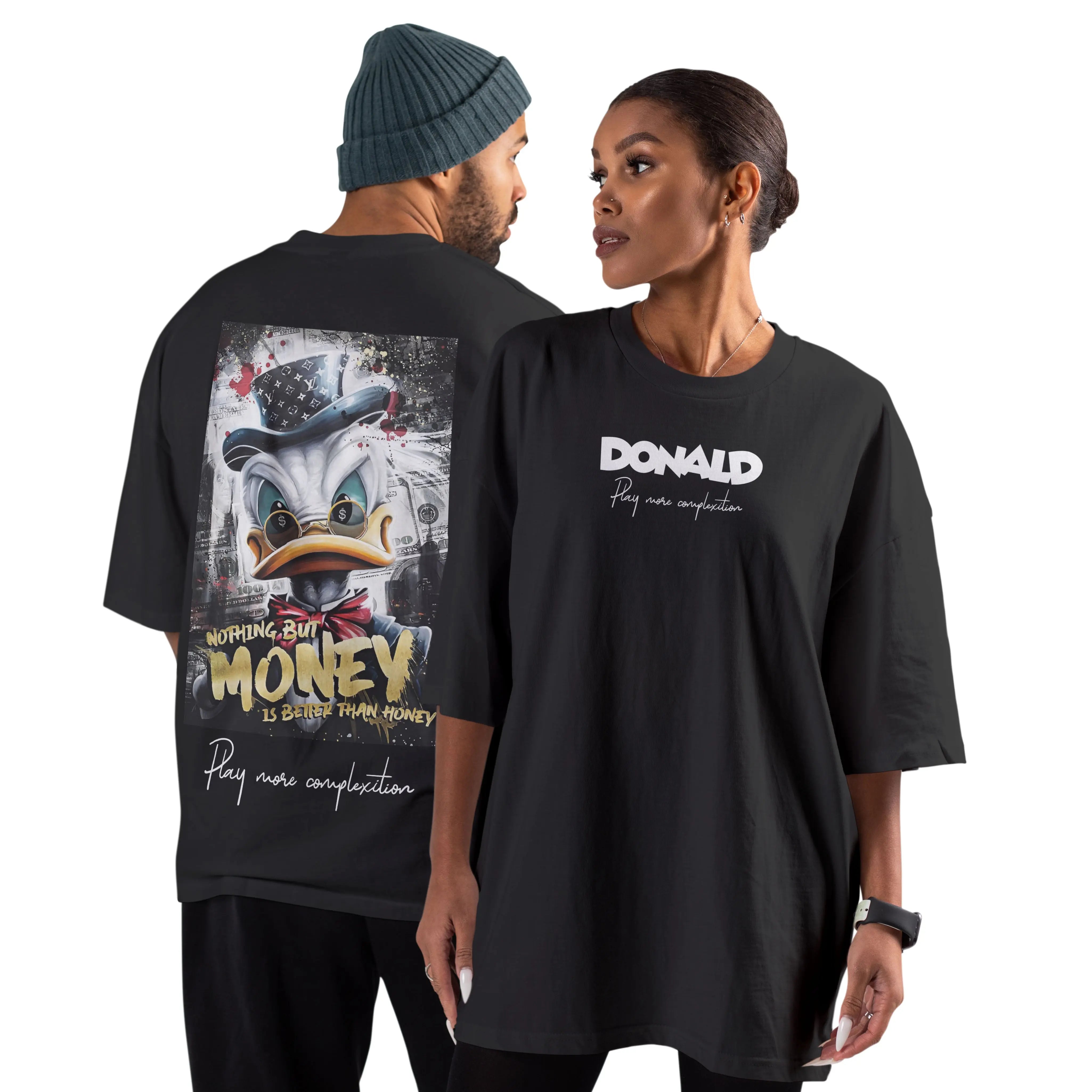 Oversized Cotton T-Shirt – Donald Print | Box Fit & Oversized Print n Go