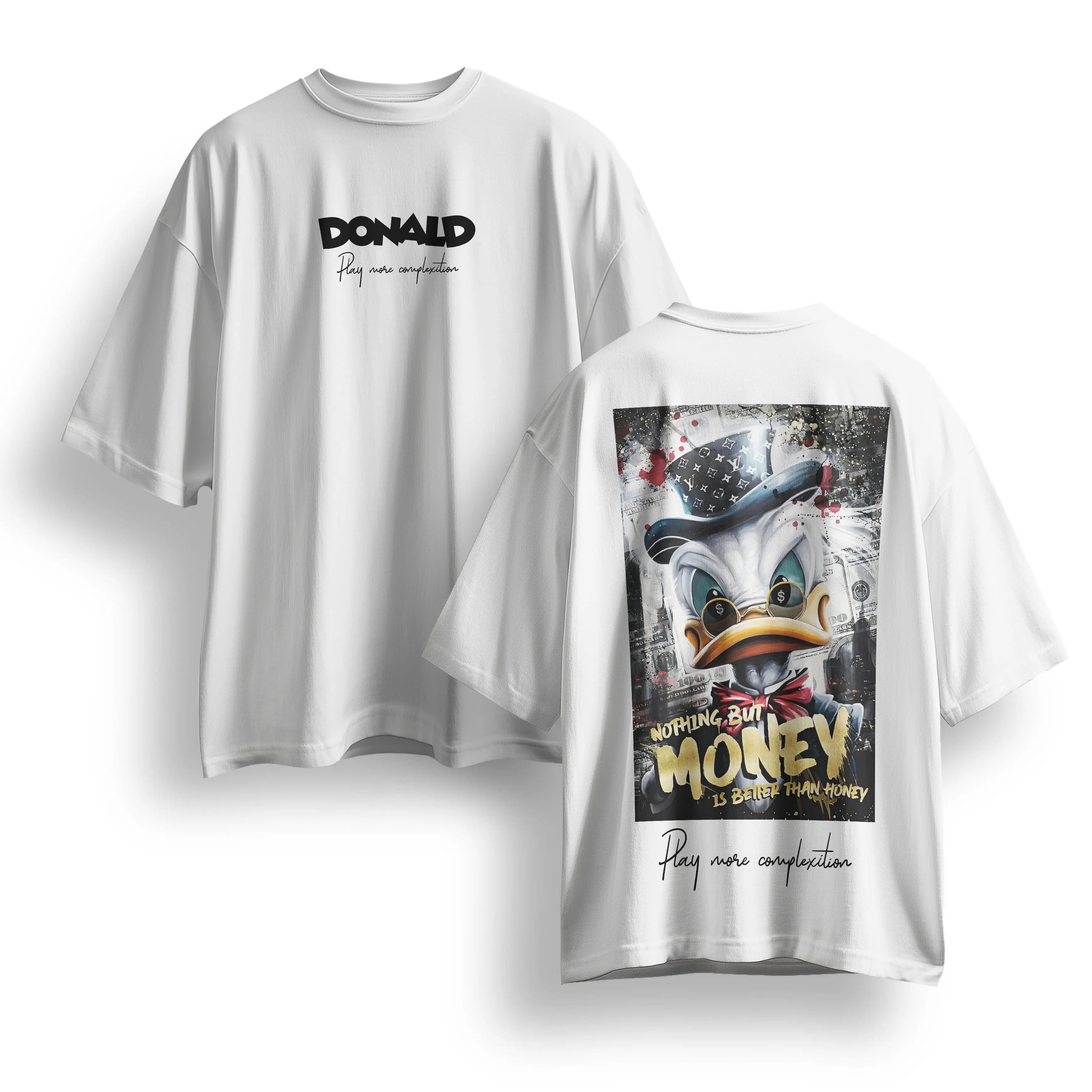 Oversized Cotton T-Shirt – Donald Print | Box Fit & Oversized Print n Go