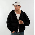 BOXY ZIP UP -BLACK