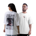 Oversized Cotton T-Shirt – Look Mom Print | Box-Fit & Oversized